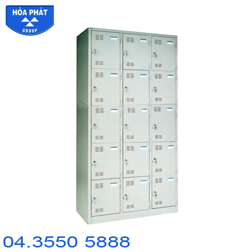 Tủ locker sắt Hoa Phat 15 ngăn cánh mở sắt sơn tĩnh điện